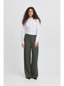 ICHI Брюки IHKATE стандартного кроя в клетку цвета «стрельба по зеленому»