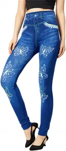 Женские джинсы Skinny High Waist с потертостями и вышивкой