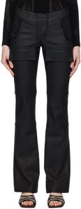 Черные байкерские брюки из искусственной кожи MISBHV