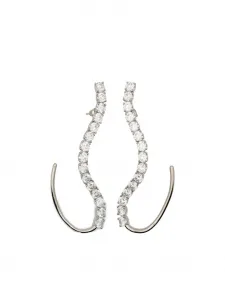 Серьги с изогнутым эффектом Panconesi, серебряный
