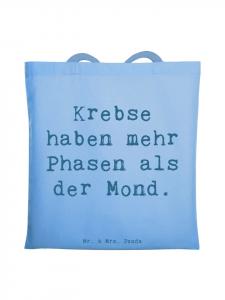 Сумка-шоппер с надписью о фазах рака в небесно-голубом цвете Mr. & Mrs. Panda