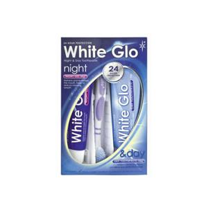 Зубная паста 65 мл + ночной гель 65 мл + зубная щетка White Glo, Night & Day Whitening Toothpaste
