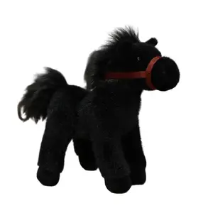 Очаровательные и игривые маленькие плюшевые куклы жеребят высота 24см Dolls and bears dance, черный