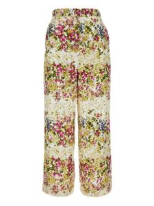 Max Mara атласные брюки с принтом Opersos, нейтральный цвет