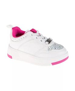 Кроссовки со стразами для маленьких девочек Bebe, белый