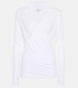 Топ Meri из эластичного хлопкового джерси VELVET, белый