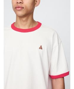 Футболка рингер, с принтом Brannan Bear GAP, белый