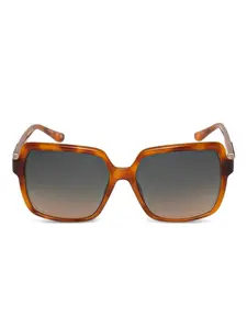 Солнцезащитные очки в квадратной оправе GUESS, коричневый