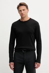 Хлопковый лонгслив Calvin Klein, черный