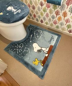 Туалетный коврик «Звездное небо» с изображением Снупи, 60х60 см.