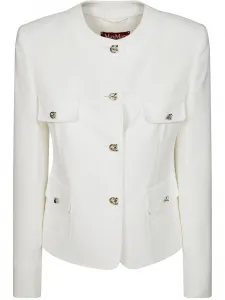 Жакет без воротника MAX MARA, белый