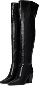 Женские сапоги-ботфорты Steve Madden Bramble кожаные, черный