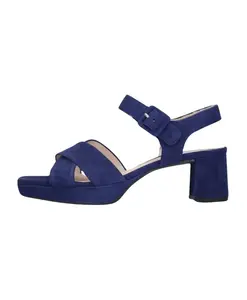 Замшевые босоножки с перекрестными ремешками Gabor, синий