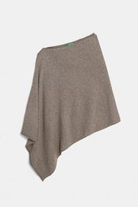 Пончо из смесовой шерсти United Colors Of Benetton, коричневый