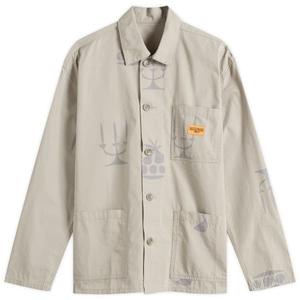 Рубашка из поплина с принтом для работы Service Works, цвет stone