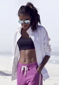 Толстовка H.I.S с боковой тесьмой, костюм для отдыха, белый