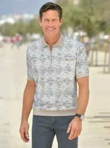 Рубашка поло Marco Donati "Рубашка поло с короткими рукавами", цвет Weiß-Bedruckt