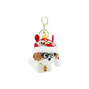 Плюшевый кулон "Waking Lion Glass Dog Dolls" высотой 10 см X3COMMUNE, белый