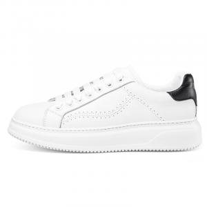 Dao Tu Sen Низкие скейтерские кеды мужские бело-черные, цвет White Black-(5016) New Arrival