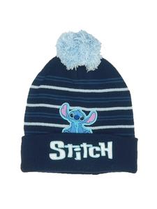 Шапка с помпоном темно-синего цвета Stitch