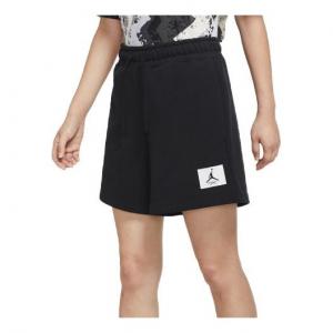 Шорты (WMNS) Air Jordan Essentials Logo Pattern Loose Lacing Sports Shorts Black DM3243-010