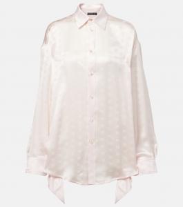 Рубашка из шелкового атласа Balenciaga, розовый