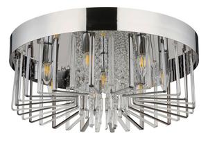 Настольная лампа Globo серый, прозрачный, хромовый диаметр/высота: 60/27 см