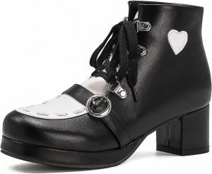 Женская мода: массивные ботильоны на высоком каблуке с платформой, шнуровкой и пряжкой, короткие ботинки, обувь для косплея, Лолита, принцесса LYYSKY, Apricot