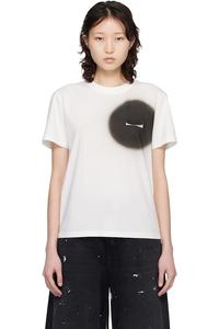 Mm6 Maison Margiela Футболка Off-White с изображением аэрозольной краски