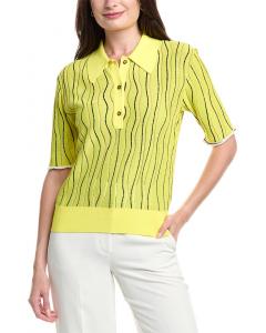 Рубашка-поло 3.1 Phillip Lim Jacquard, зеленый