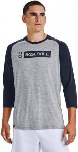 Мужская футболка Under Armour Utility 3/4 20, Steel Full Heather (038)/Midnight Navy