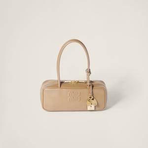 Сумка Beau из кожи MIU MIU, бежевый