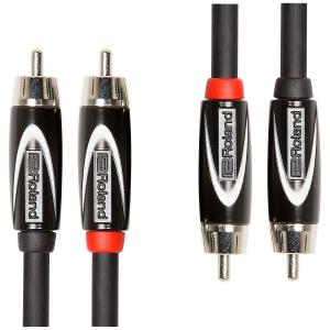Соединительный кабель Roland Black Series с двумя разъемами RCA-RCA, 10 футов, черный