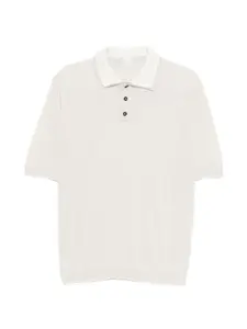 Поло на пуговицах с воротником Eleventy, бежевый