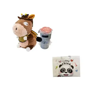 Милые креативные плюшевые куклы Healing Bee Donkey, высота 25см/35см/45см Bitter purchase, розовый