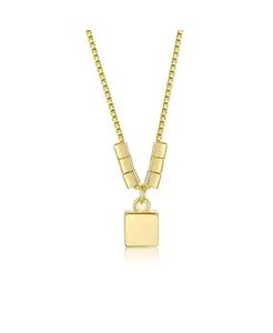 Ожерелье с подвеской-замком, покрытое 14-каратным золотом, с бусинами Rachel Glauber, gold