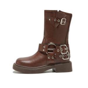 Medd Черно-коричневые женские ботильоны коричневые, цвет Brown