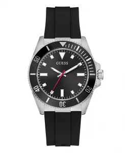 Мужские аналоговые часы черного серебристого цвета, 41 мм Guess, black