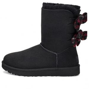 Ботинки зимние UGG Bailey Bow высокие, черный