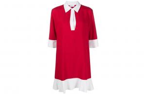 RED VALENTINO SS23 Платье короткое с коротким рукавом женское красное