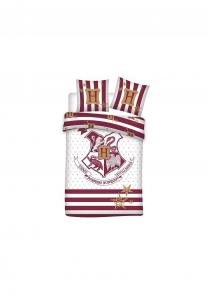 Комплект постельного белья детский Cofi Harry Potter, 140x200 см, белый / красный