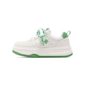 ST&SAT Женские лоу-топ скейтборд кроссовки бежево-зеленые, цвет Beige Green