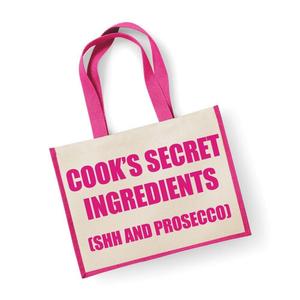 Большой розовый джутовый пакетик с секретными ингредиентами повара (тсс и просекко) 60 SECOND MAKEOVER, розовый