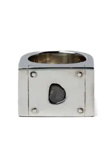 Кольцо Plate с бриллиантом Parts of Four, серебяный