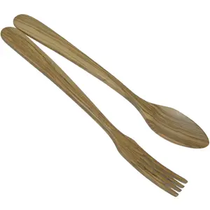 BERARD FRANCE 1892 Серверы для салатов «Провансаль» (набор, 2 шт.), оливковое дерево, 35 см, цвет holzfarben