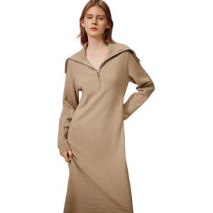 Женское платье с длинными рукавами ELLE, хаки