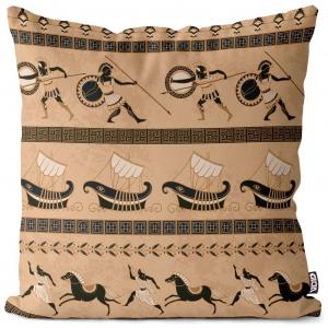 VOID Греческие поговорки Мифология Чехол на подушку Полиэстер Водонепроницаемая подушка для улицы и дома Размер: 60 x 60 см