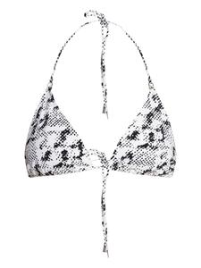 Бикини Tory Burch с анималистичным принтом и треугольными чашечками, белый