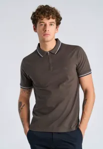 Поло с застежкой-молнией на воротнике Lindbergh, Ebony Brown