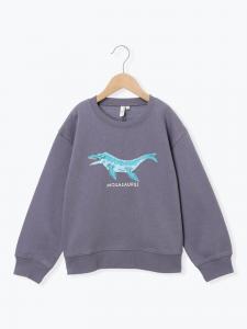 Толстовка на флисовой подкладке с принтом динозавров Samansa Mos2 Lagom, цвет Charcoal Gray